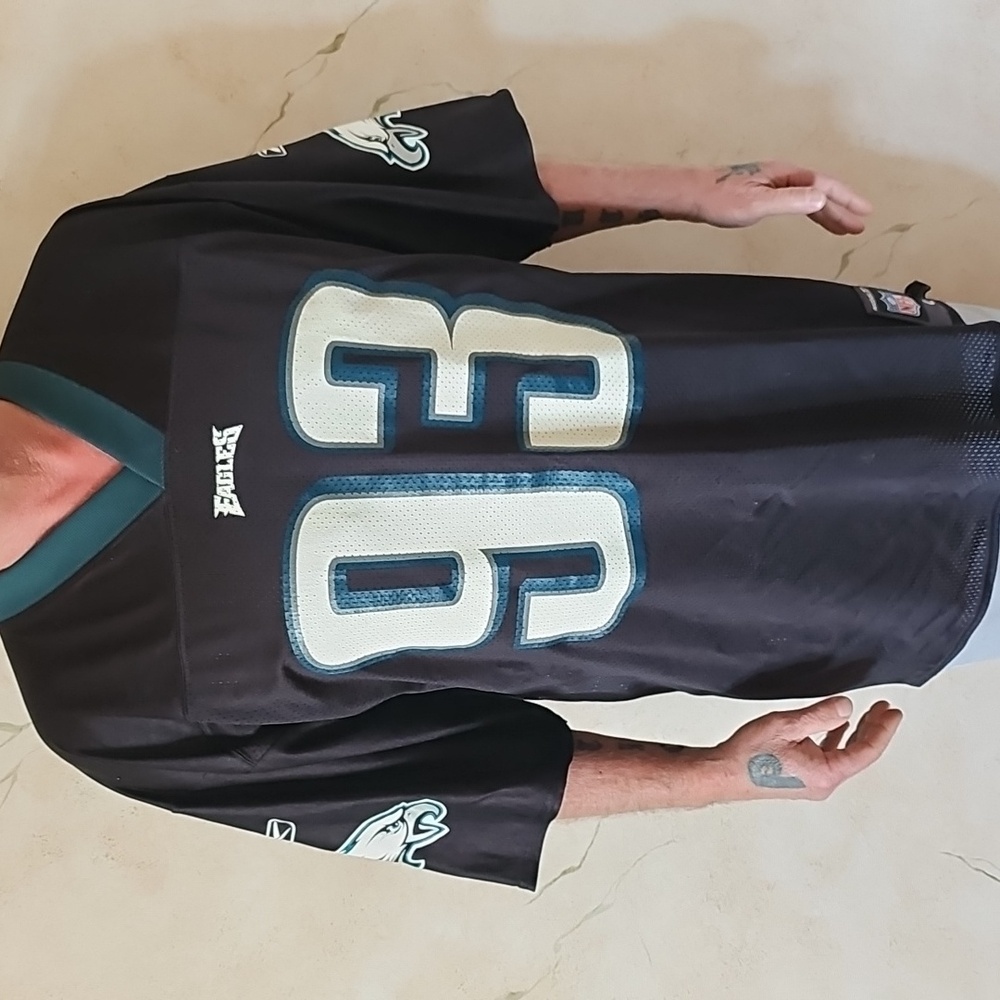 Jevon Kearse #93 NFL Philadelphia Eagles Reebok Short Sleeve Jersey Size Large
